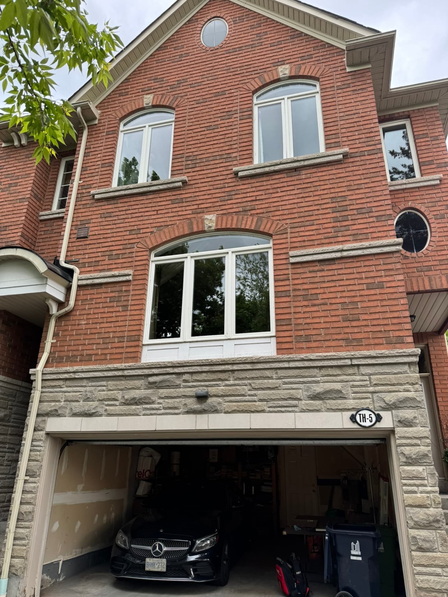 Townhouse with new double-pane glass installed by Window Whiz in Toronto